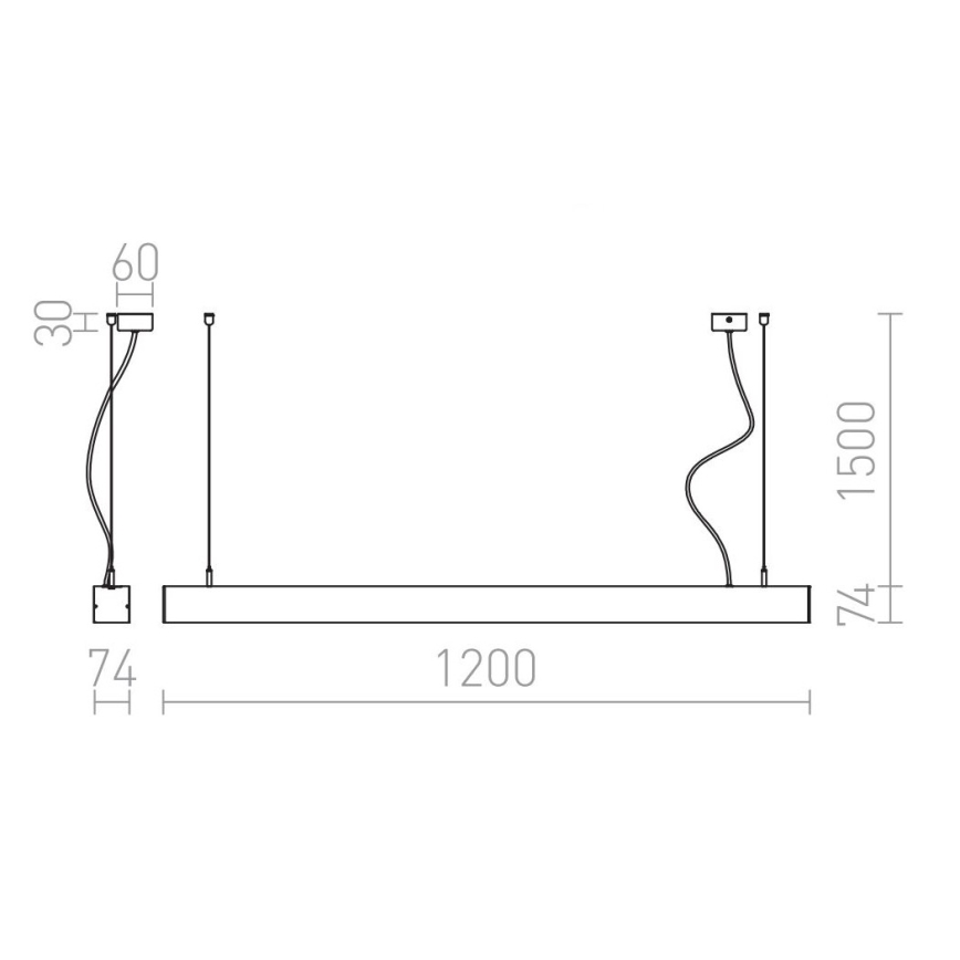 RED - Design Rendl - R12720 - Candelabro suspenso LED PESANTE LED/40W/230V