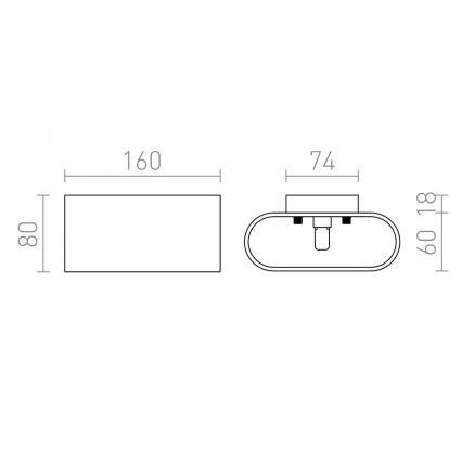 RED - Design Rendl - R12743 - Iluminação de parede MARIO 1xG9/33W/230V