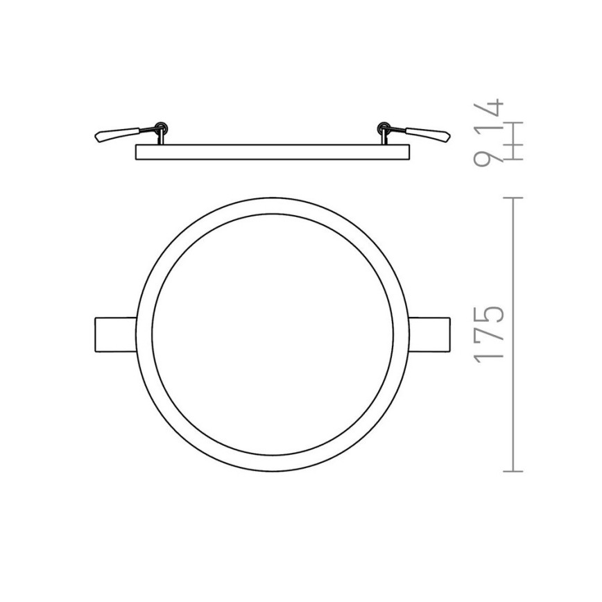RED - Design Rendl - R12765 - Iluminação embutida LED HUE LED/18W/230V