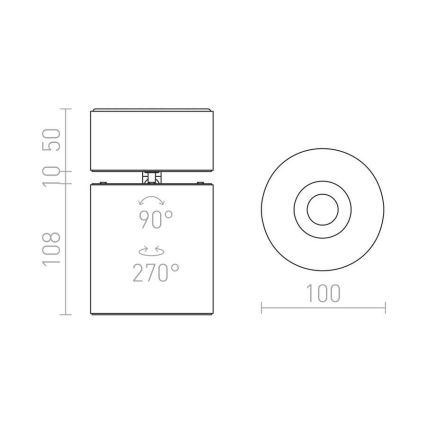 RED - Design Rendl - R12839 - Foco LED CONDU LED/20W/230V branco