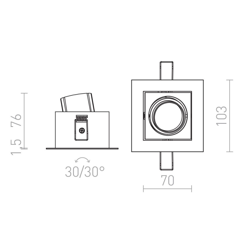 RED - Design Rendl - R12856 - Foco de encastrar LED BONDY LED/7W/230V