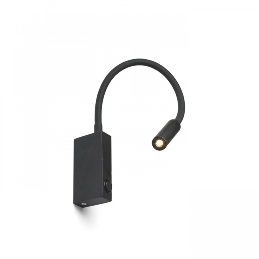 RED - Design Rendl - R12945 - Candeeiro de parede LED EKE LED/3W/230V preto