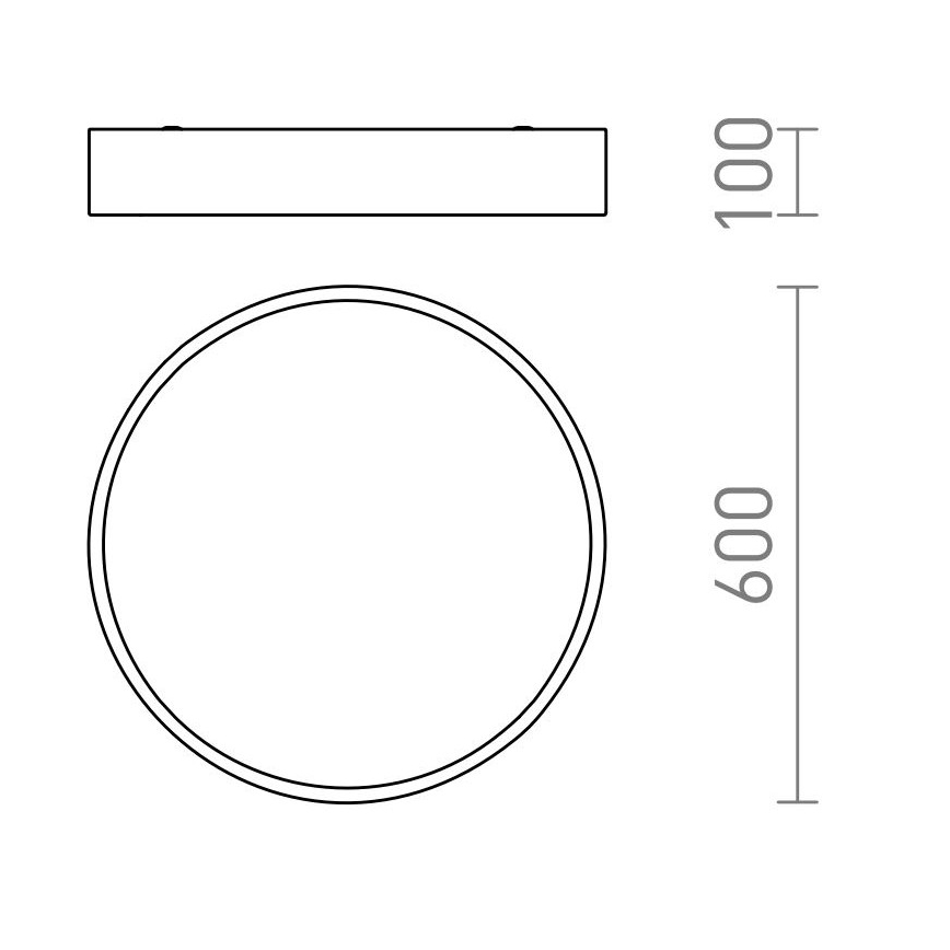 RED - Design Rendl - R13333 - Iluminação de teto LED MEZZO LED/60W/230V preta