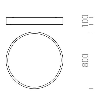 RED - Design Rendl - R13334 - Iluminação de teto LED MEZZO LED/100W/230V branca