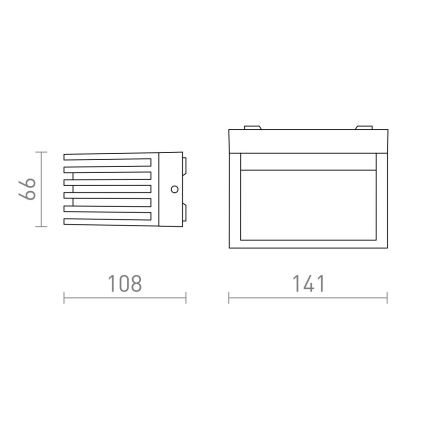 RED -Design Rendl-R13564- Iluminação de parede exterior LED CLAIRE LED/6W/230V IP54