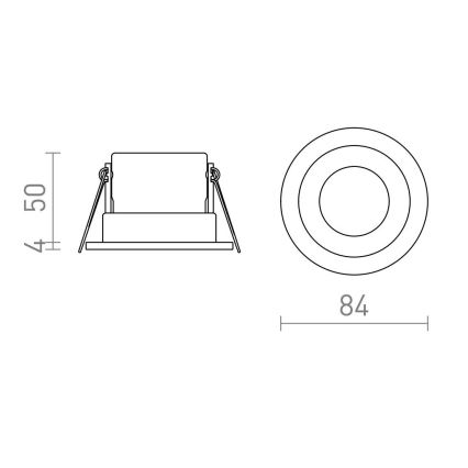 RED -Design Rendl-R13602- Iluminação embutida de casa de banho LED BELLA 11W/230V IP65