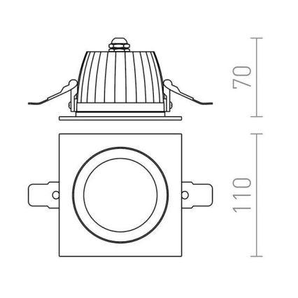 RED - R10566 - Iluminação embutida de casa de banho LED AMIGA LED/8W/230V IP65 branca
