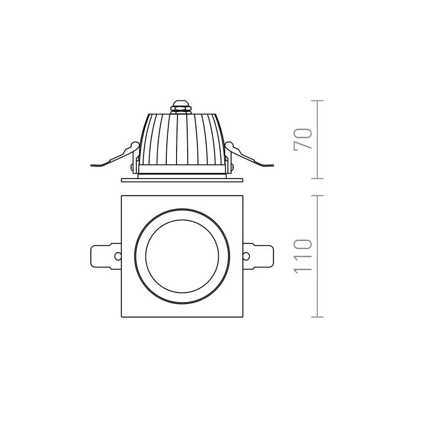 RED - R10566 - Iluminação embutida de casa de banho LED AMIGA LED/8W/230V IP65 branca