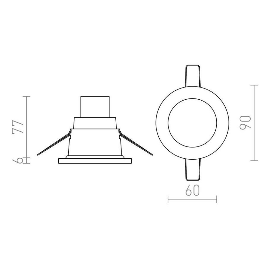 RED - R12659 - Iluminação embutida de casa de banho LEROY 1xGU5,3/35W/12V IP44