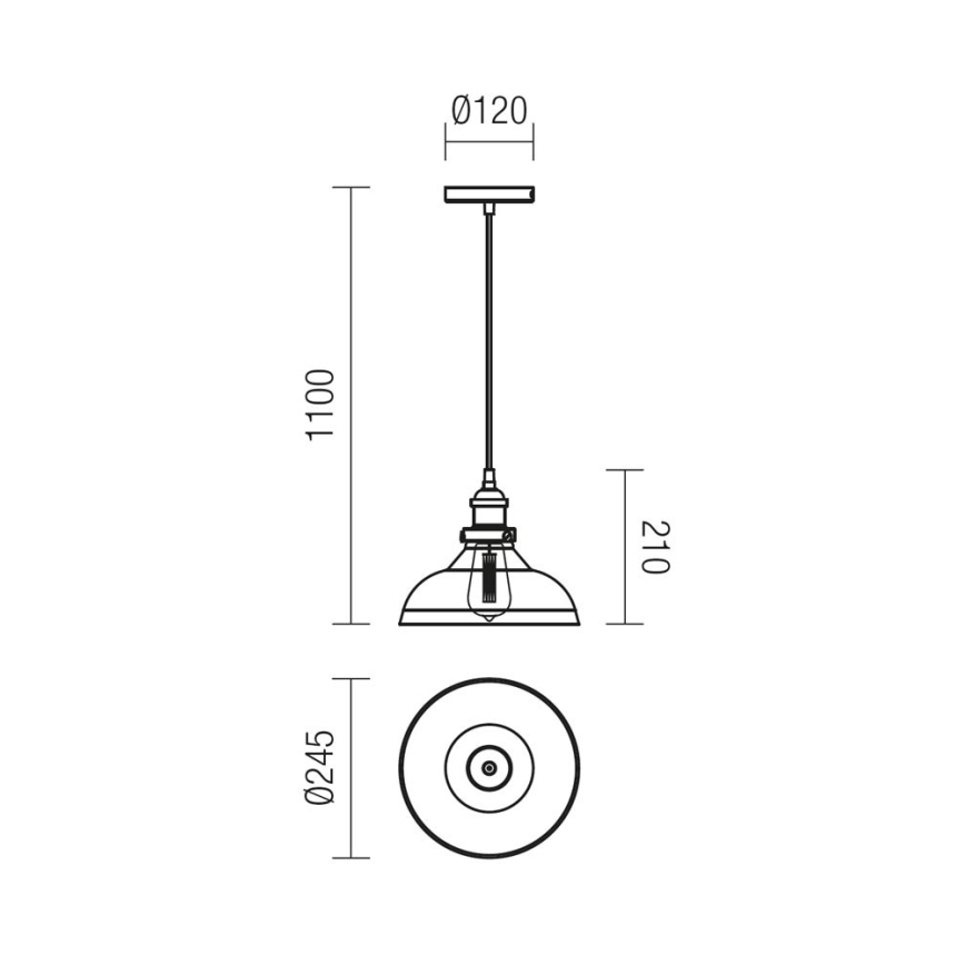 Redo 01-1002 - Candelabro num fio SAVILLE 1xE27/42W/230V