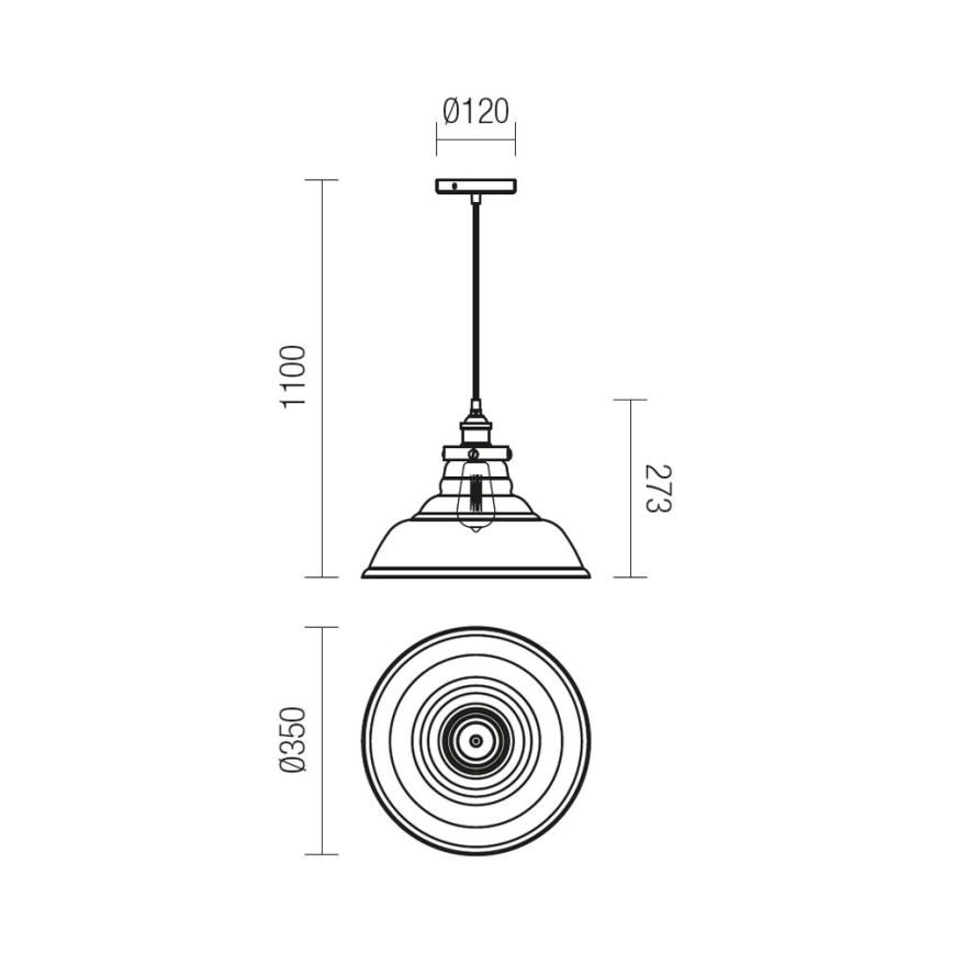 Redo 01-1003 - Candelabro num fio SAVILLE 1xE27/42W/230V