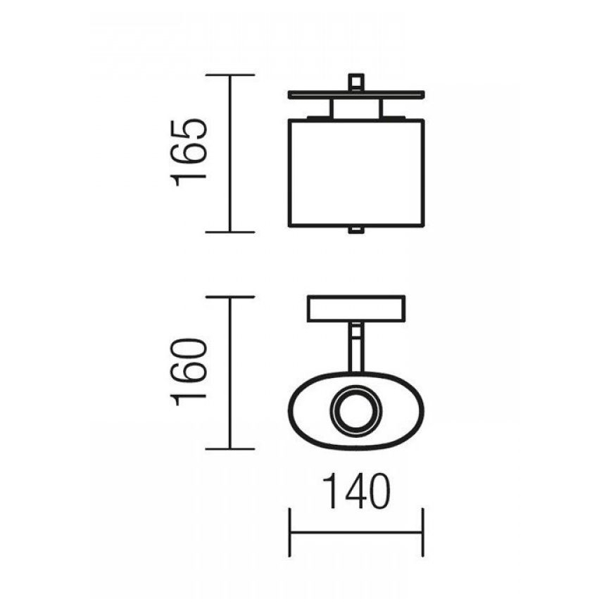 Redo 01-1027 - Candeeiro de parede SHAPE 1xE14/28W/230V