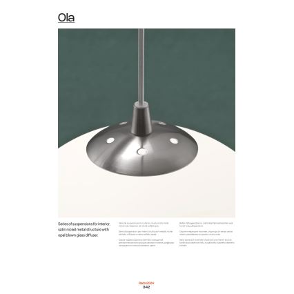 Redo 01-1065 - Candelabro suspenso OLA 1xE27/42W/230V diâmetro 30 cm