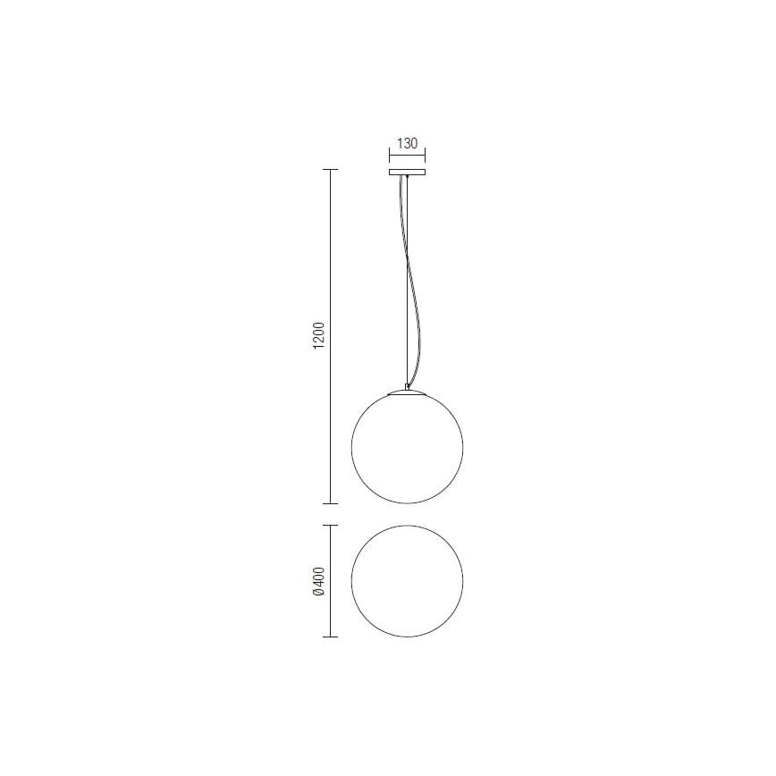 Redo 01-1066 - Candelabro suspenso OLA 2xE27/42W/230V diâmetro 40 cm