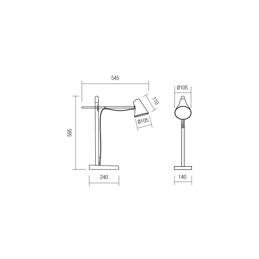 Redo 01-1119 - Candeeiro de mesa táctil LED com regulação LED/5W/230V USB