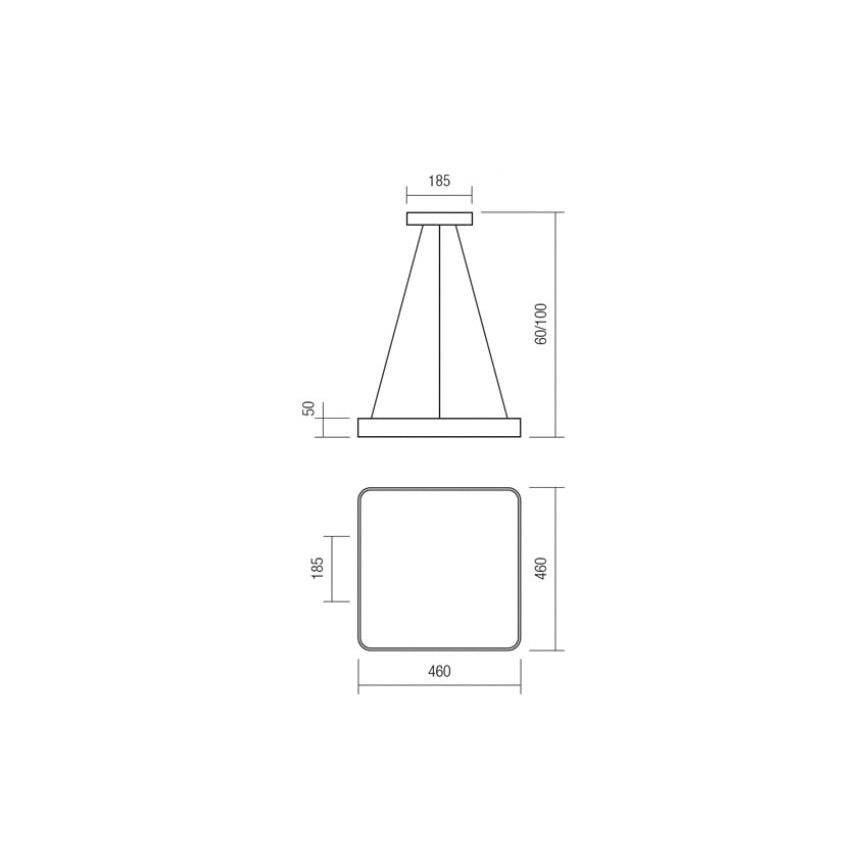 Redo 01-1124 - Candelabro suspenso LED SCREEN LED/48W/230V 3000K