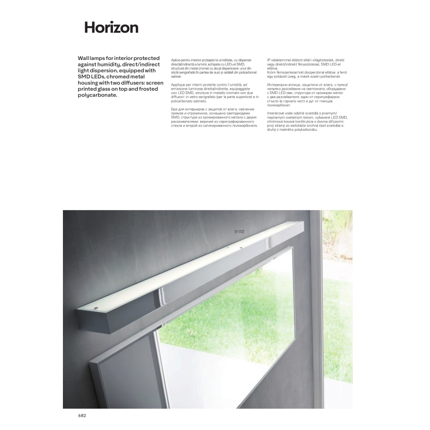 Redo 01-1132 - Iluminação de espelho de casa de banho LED HORIZON LED/30W/230V 120 cm IP44