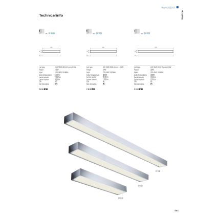 Redo 01-1132 - Iluminação de espelho de casa de banho LED HORIZON LED/30W/230V 120 cm IP44