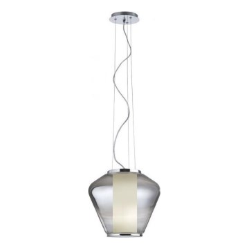 Redo 01-1140 - Candeeiro suspenso FUSION 1xE27/42W/230V diâmetro 38 cm cinzento