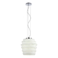 Redo 01-1141 - Lustre suspenso em cabo MAGMA 1xE27/42W/230V Ø 38 cm cromado brilhante/branco