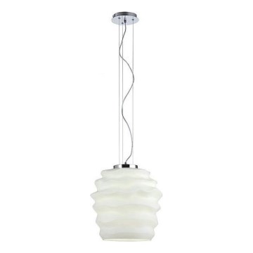 Redo 01-1141 - Lustre suspenso em cabo MAGMA 1xE27/42W/230V Ø 38 cm cromado brilhante/branco