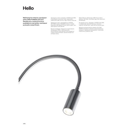 Redo 01-1195 - LED Flexível candeeiro pequeno HELLO LED/3W/230V cromado mate
