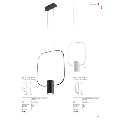 Redo 01-1226 - Candeeiro de mesa LED regulável DOM LED/21W/230V branco