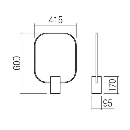 Redo 01-1227 - Candeeiro de mesa LED dimável DOM LED/21W/230V preto