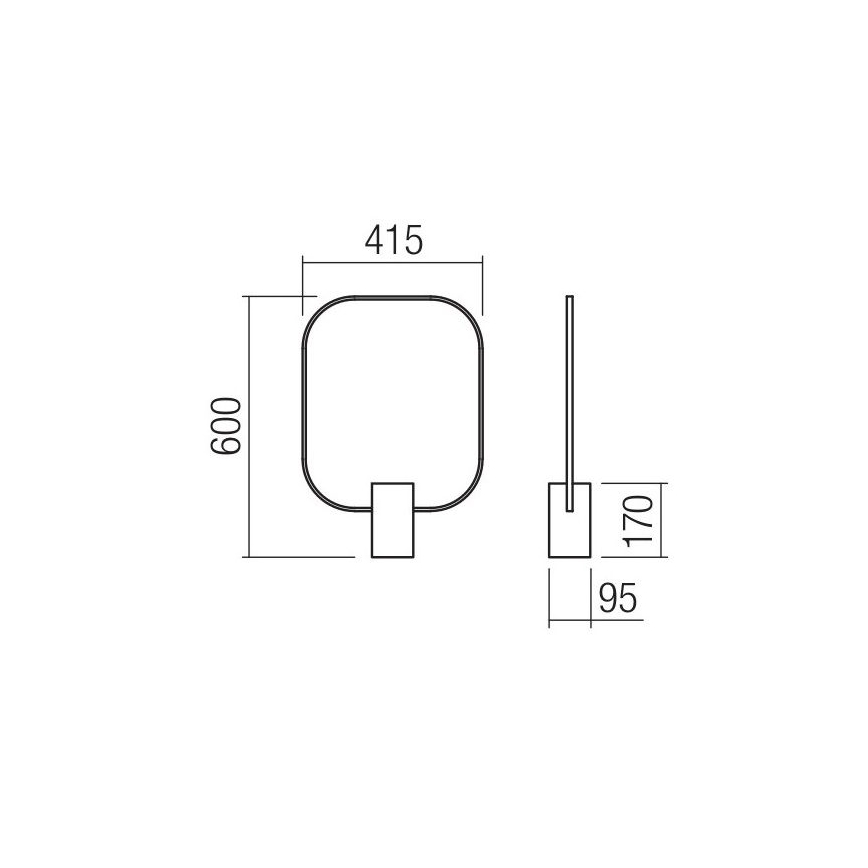 Redo 01-1227 - Candeeiro de mesa LED dimável DOM LED/21W/230V preto