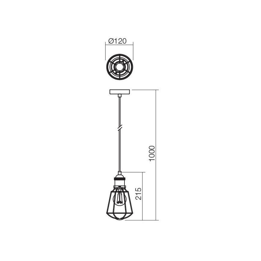 Redo 01-1301 - Candelabro num fio THARU 1xE27/42W/230V