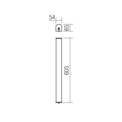 Redo 01-1392 - Luz de parede de casa de banho LED MARKER LED/10W/230V IP44
