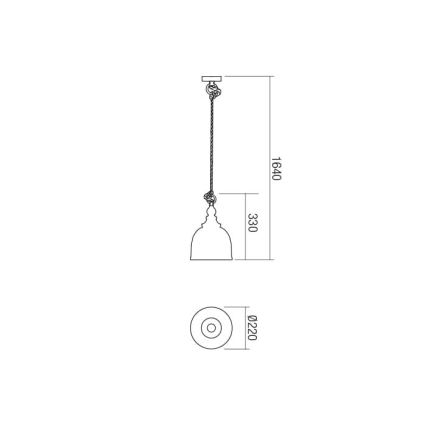 Redo 01-1399 - Candelabro num fio KASHI 1xE27/42W/230V