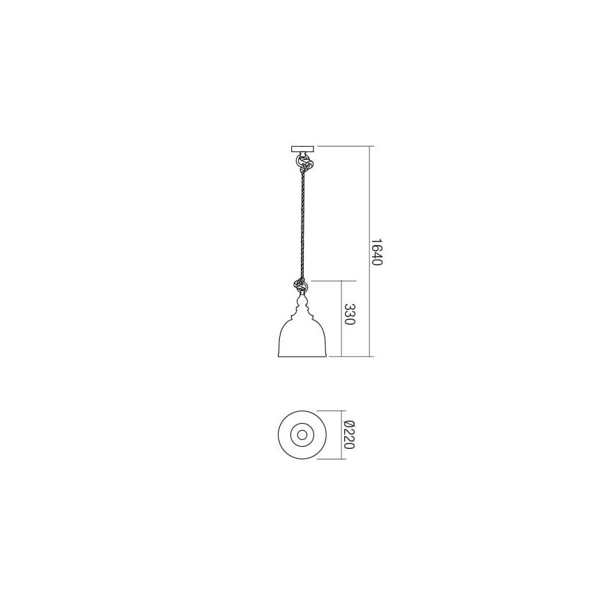 Redo 01-1399 - Candelabro num fio KASHI 1xE27/42W/230V