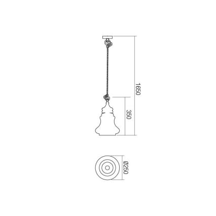 Redo 01-1401 - Candelabro num fio KASHI 1xE27/42W/230V