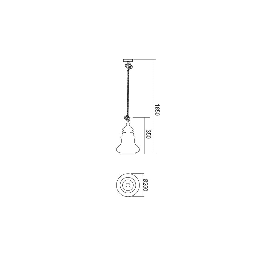 Redo 01-1401 - Candelabro num fio KASHI 1xE27/42W/230V