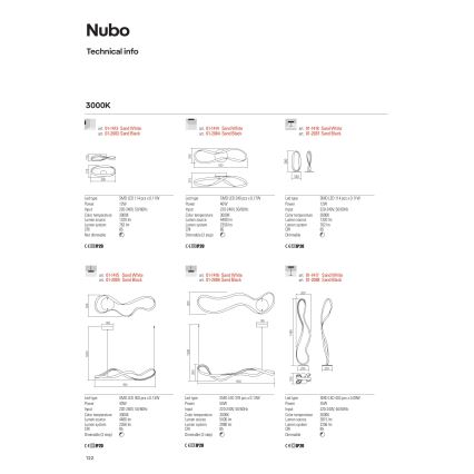 Redo 01-1417 - Candeeiro de chão LED com regulação NUBO 1xLED/35W/230V branco