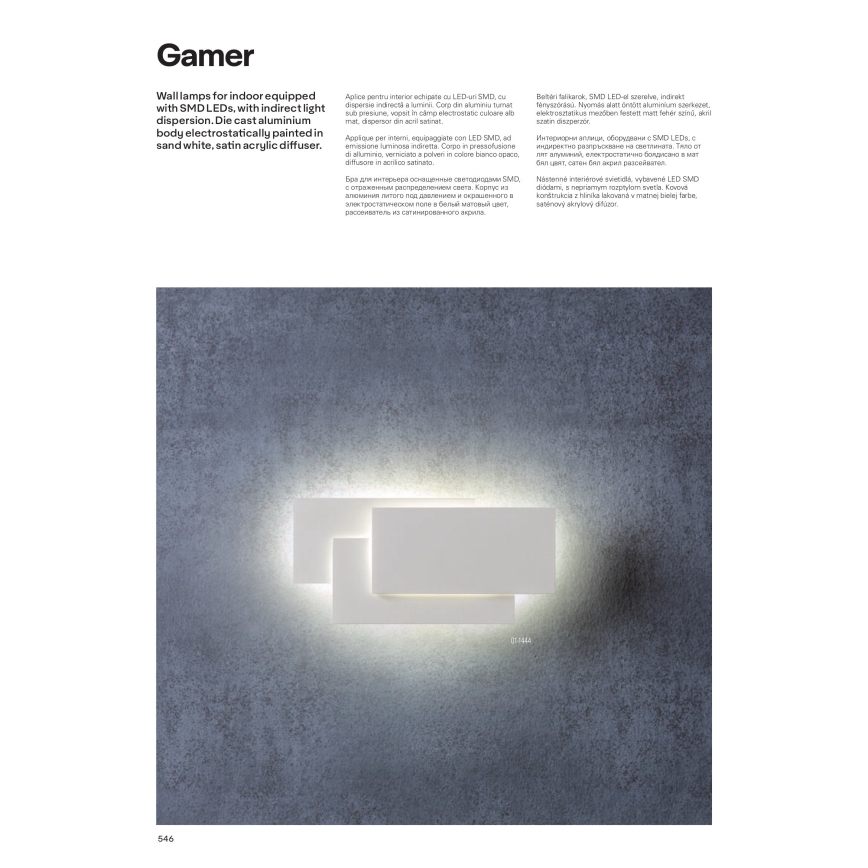 Redo 01-1444 - Luz de parede LED GAMER 1xLED/12W/230V