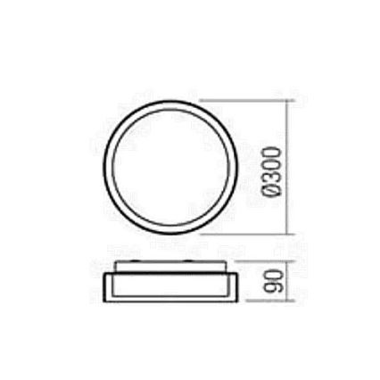Redo 01-1453 - Iluminação de teto de casa de banho LED NAJI LED/12W/230V diâmetro 30 cm IP44