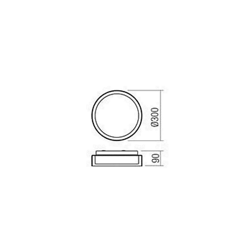 Redo 01-1453 - Iluminação de teto de casa de banho LED NAJI LED/12W/230V diâmetro 30 cm IP44
