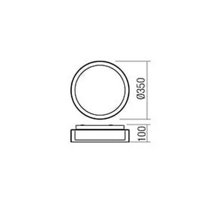 Redo 01-1454 - Iluminação de teto de casa de banho LED NAJI LED/18W/230V diâmetro 35 cm IP44
