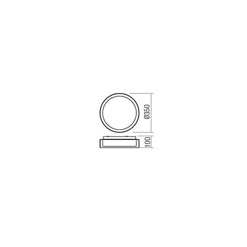 Redo 01-1454 - Iluminação de teto de casa de banho LED NAJI LED/18W/230V diâmetro 35 cm IP44