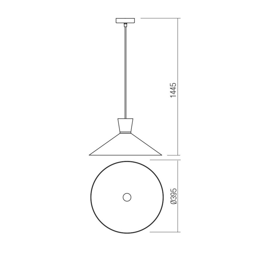 Redo 01-1460 - Candeeiro suspenso KIMONO 1xE27/42W/230V diâmetro 39,5 cm dourado
