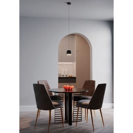 Redo 01-1496 - Luminária pendente em cabo LOLLI LED/6W/230V, diâmetro 14 cm, preta