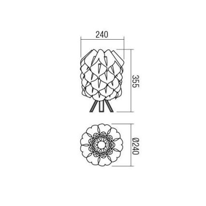 Redo 01-1523 - Candeeiro de mesa INBO 1xE27/28W/230V branco