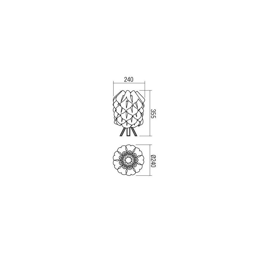 Redo 01-1523 - Candeeiro de mesa INBO 1xE27/28W/230V branco