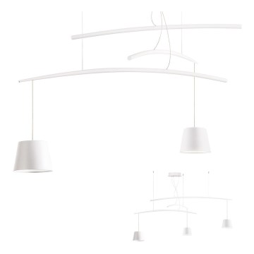 Redo 01-1524 - Candelabro suspenso LED LOLLI 3xLED/6W/230V branco