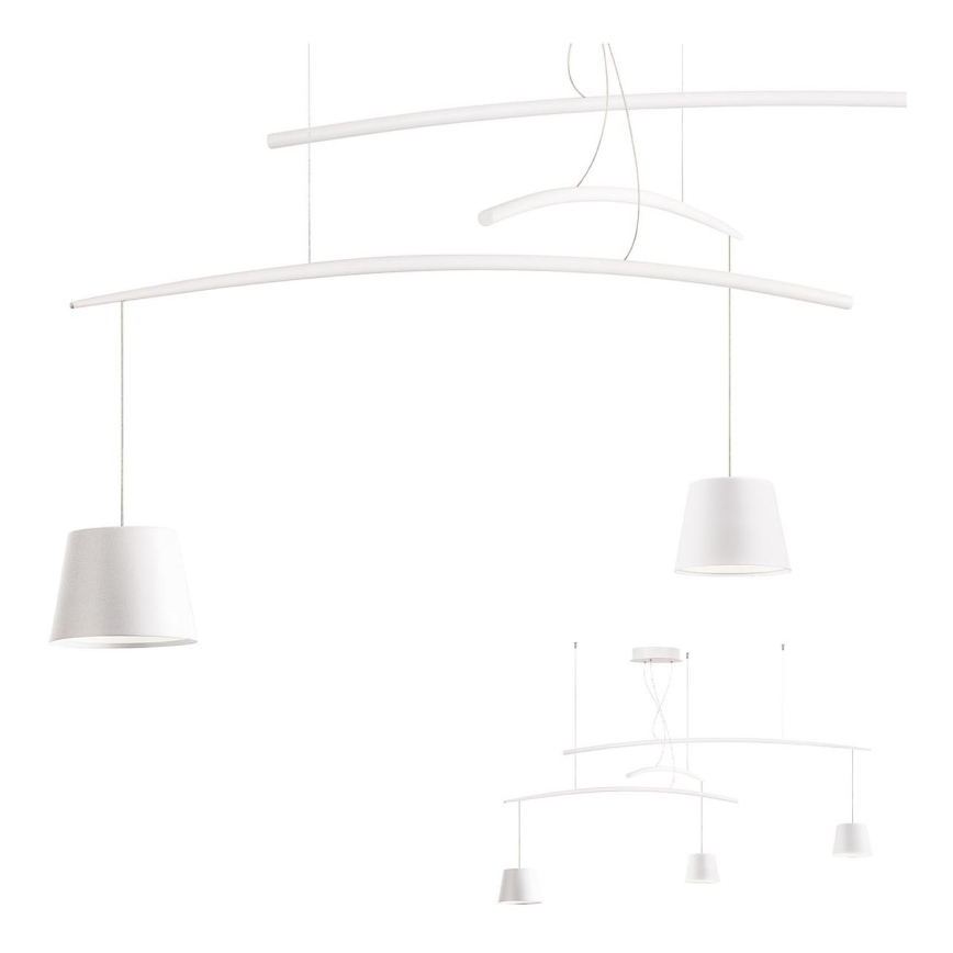 Redo 01-1524 - Candelabro suspenso LED LOLLI 3xLED/6W/230V branco