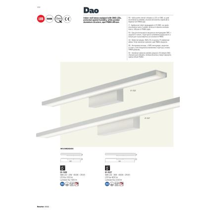 Redo 01-1527 - Luz de espelho de casa de banho LED DAO 1xLED/36W/230V IP44