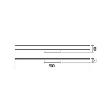 Redo 01-1527 - Luz de espelho de casa de banho LED DAO 1xLED/36W/230V IP44