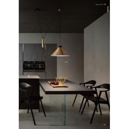 Redo 01-1545 - Candeeiro suspenso KALIMBA 1xE27/42W/230V diâmetro 42 cm aranha bronze
